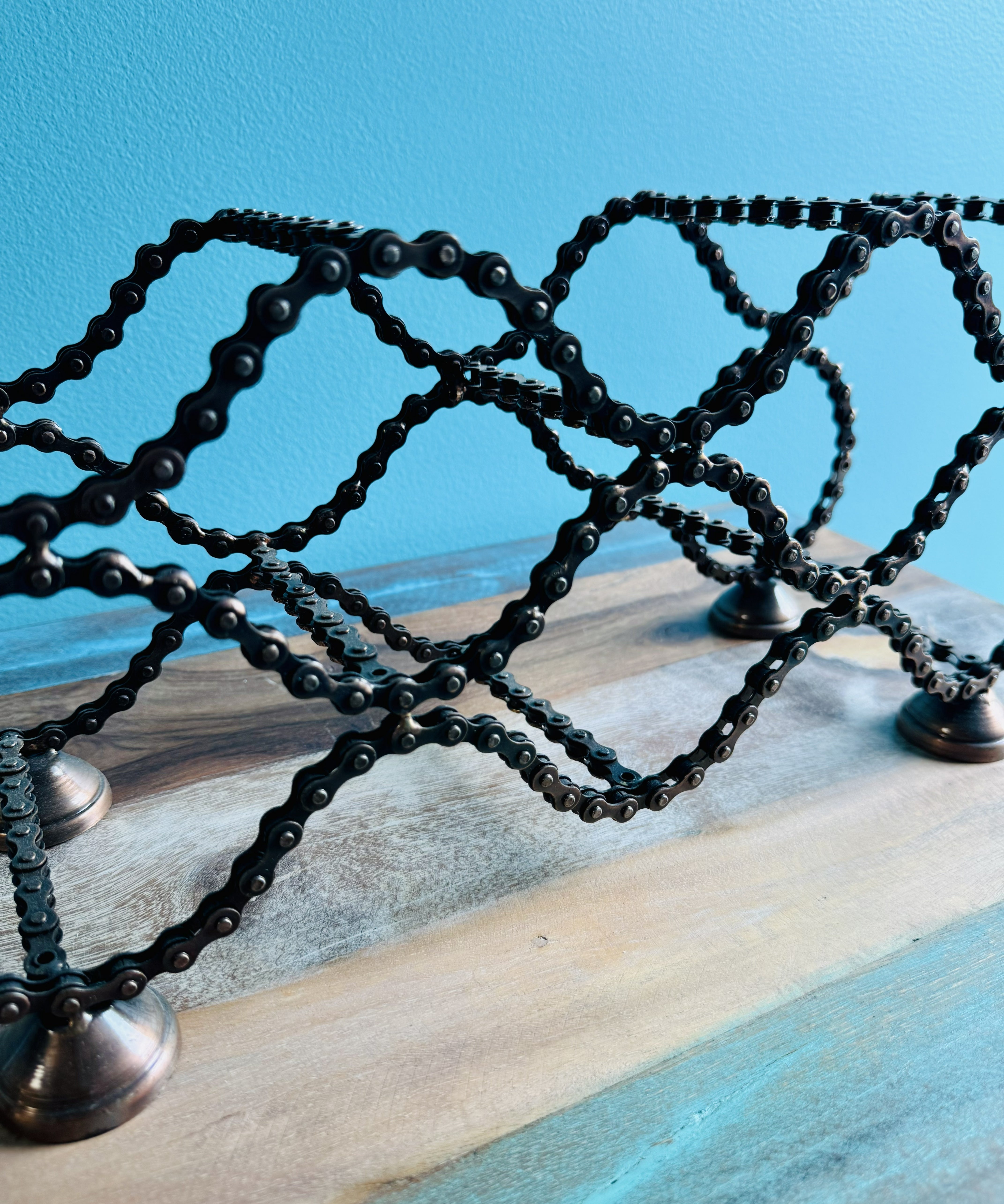 Bicycle Chain Wine Rack