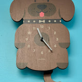 Popclox Brown Puppy Clock